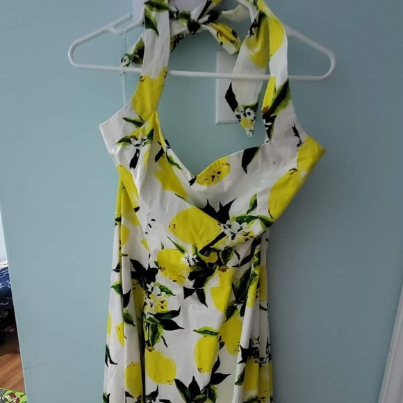 Hearts & Roses lemon print dress - Picture 3 of 4